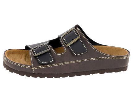Mule - homme - synthétique, boucles réglables, semelle eva - marron