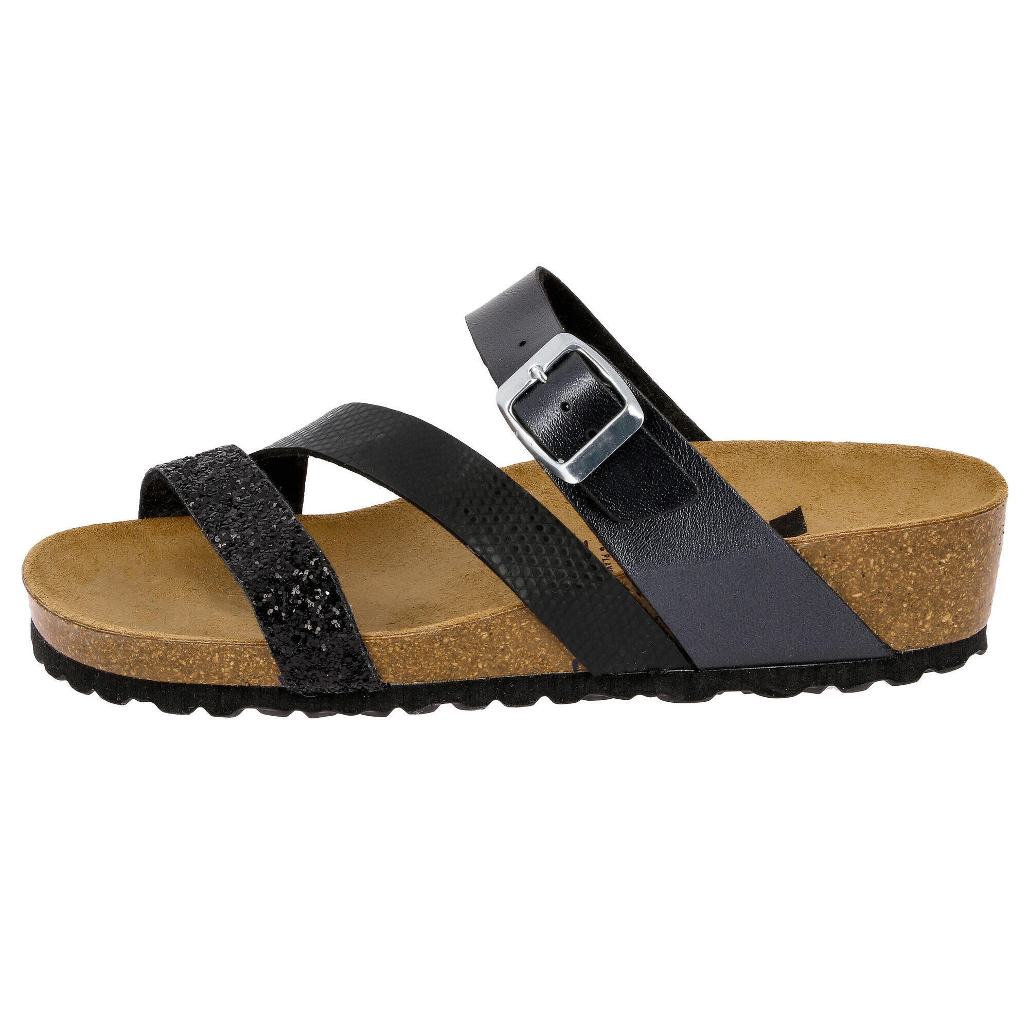 Lico - Mule Boucles Femmes Lico Natural Glitter - Sandales - Noir - Decathlon