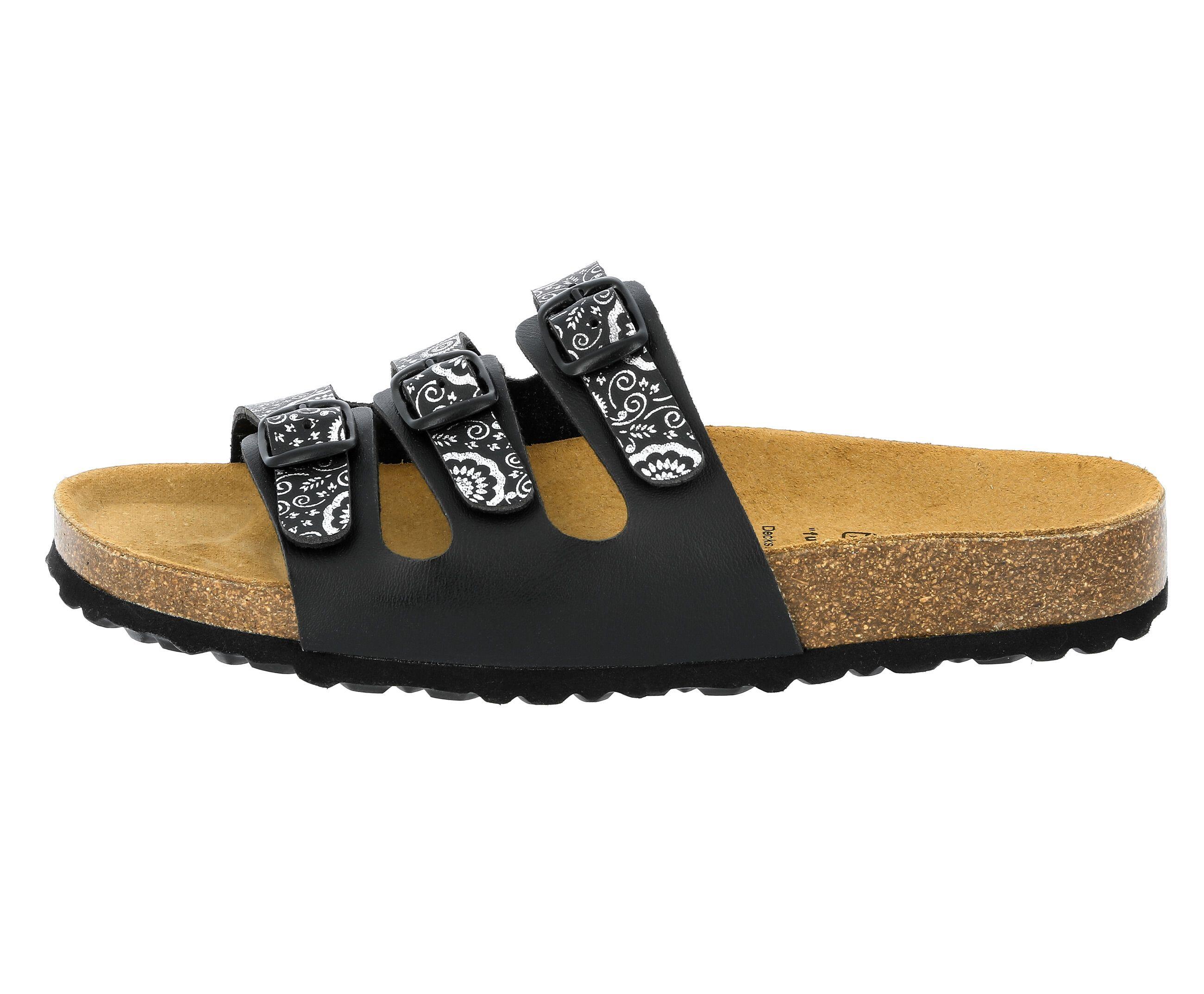 Pantolette Damen Schnallen LICO Bioline Flower 2/6