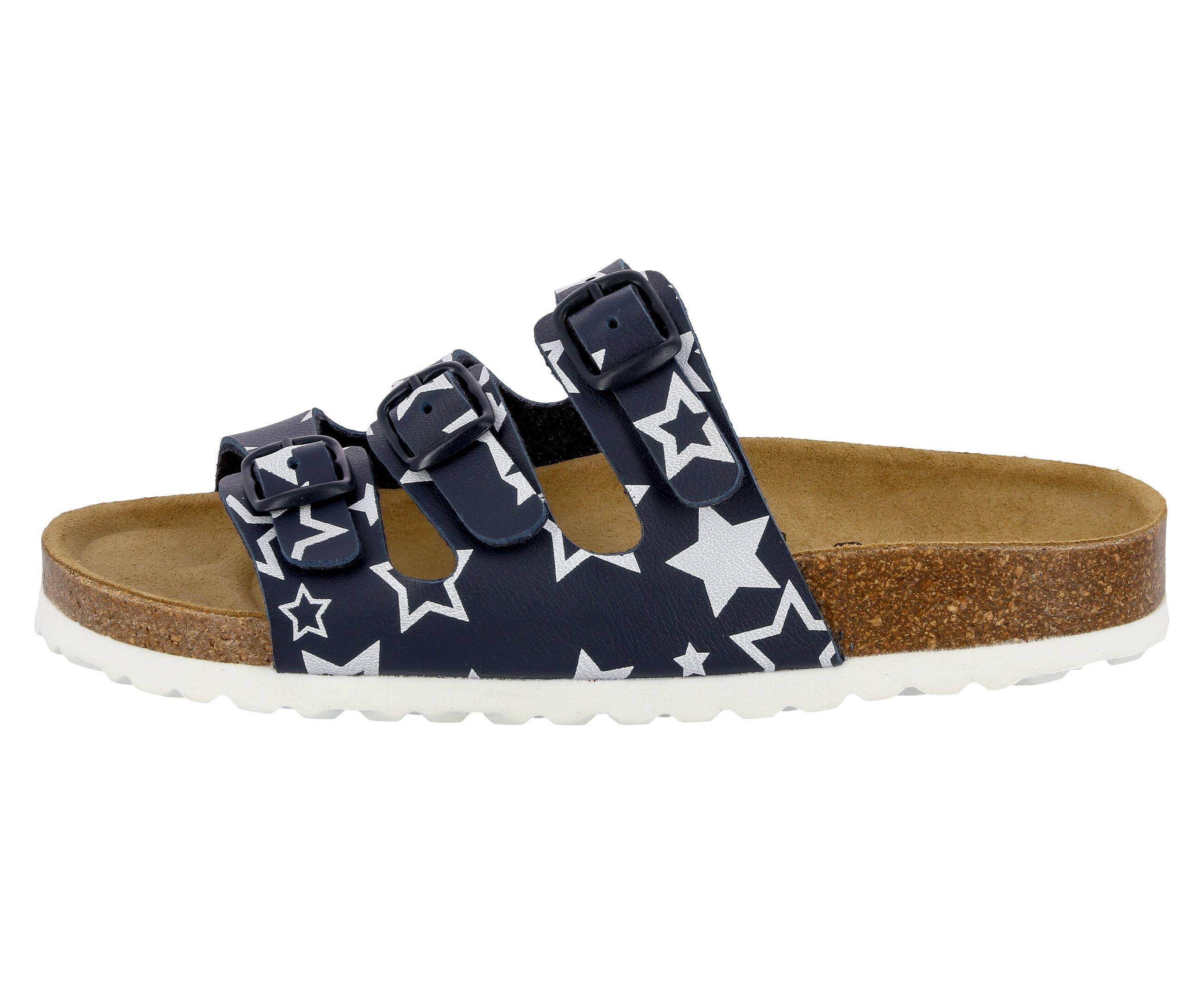 Mules - intérieur - enfant - semelle cuir, boucle réglable - dunkelblau 2/6