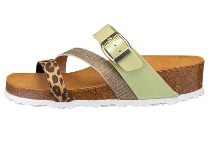 Pantolette Damen Schnallen LICO Natural Glitter