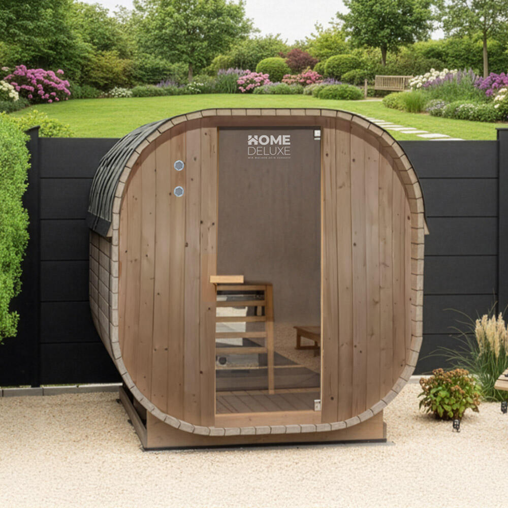 Sauna d'extérieur CUBE XL - 184 x 220 cm pour 6 personnes 3/7