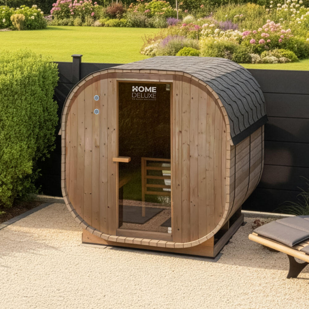 Sauna d'extérieur CUBE XL - 184 x 220 cm pour 6 personnes 2/7