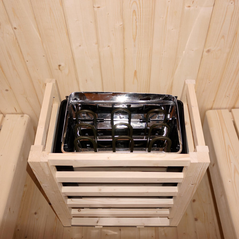 Sauna d'extérieur CUBE XL - 184 x 220 cm pour 6 personnes 6/7