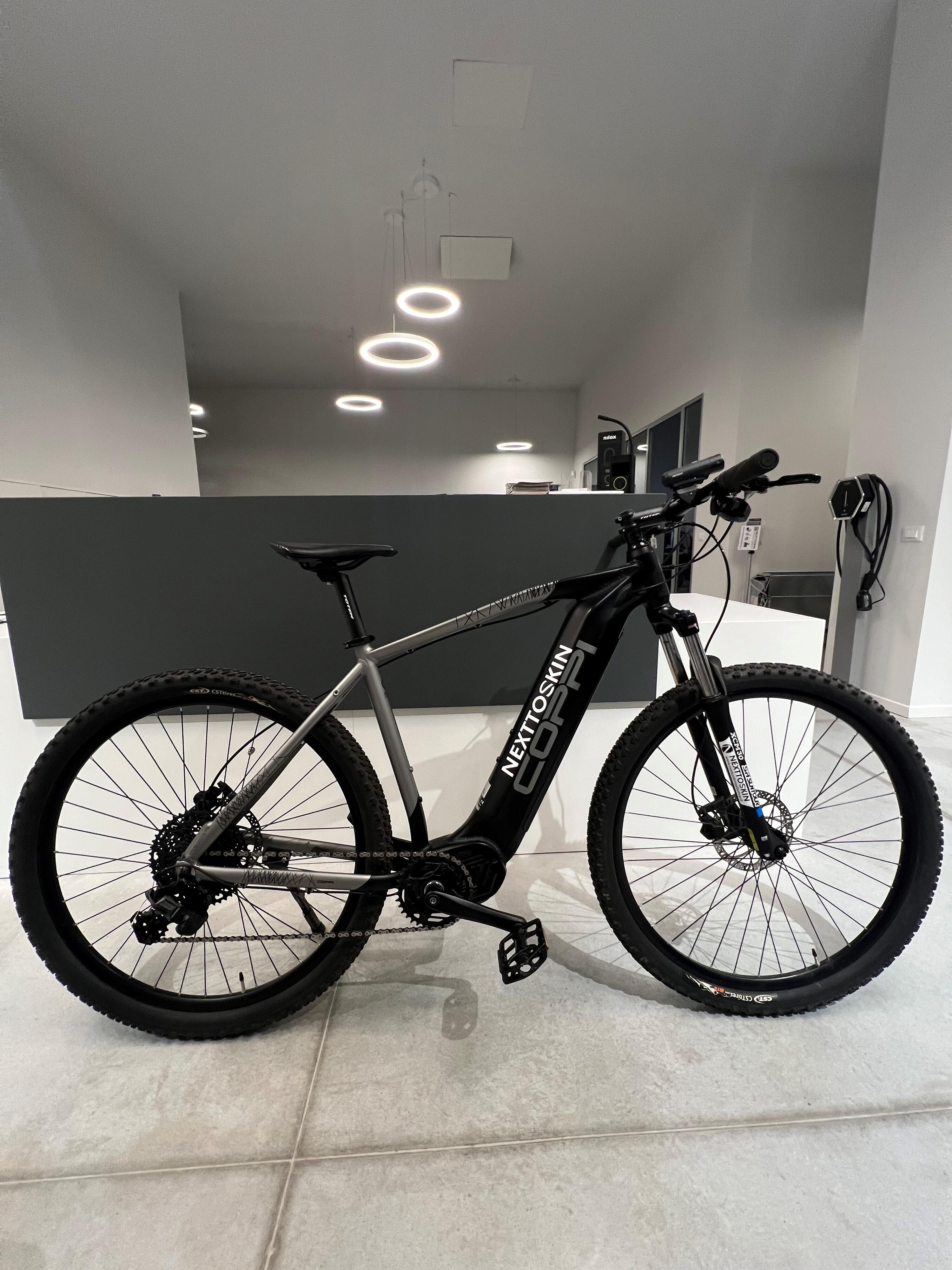 Bici elettrica a pedalata assistita Coppi trailer MTB nero grigio 4/4