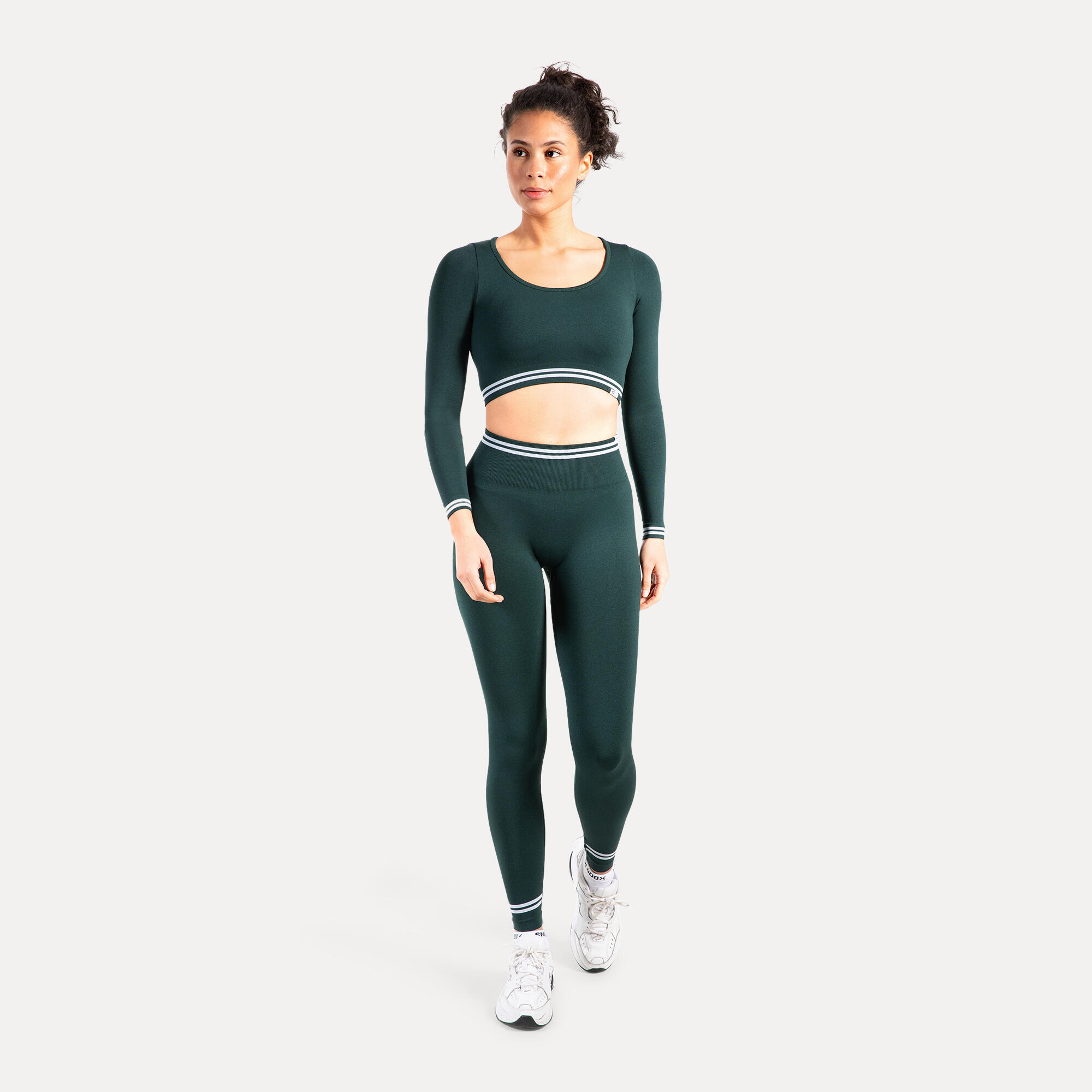 Damen Crop Longsleeve Miriel Petrol 3/5