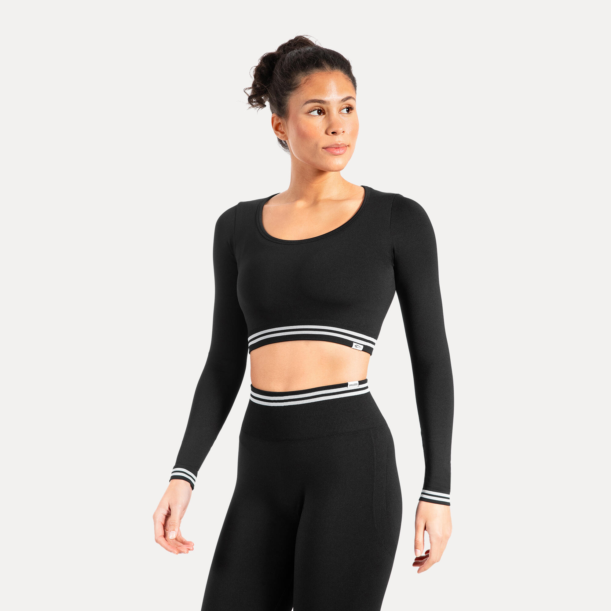 Damen Crop Longsleeve Miriel Schwarz 2/5