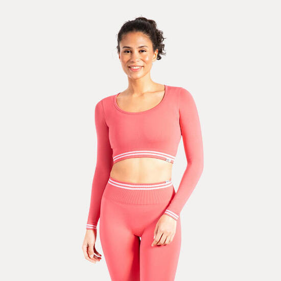 Damen Crop Longsleeve Miriel Petrol