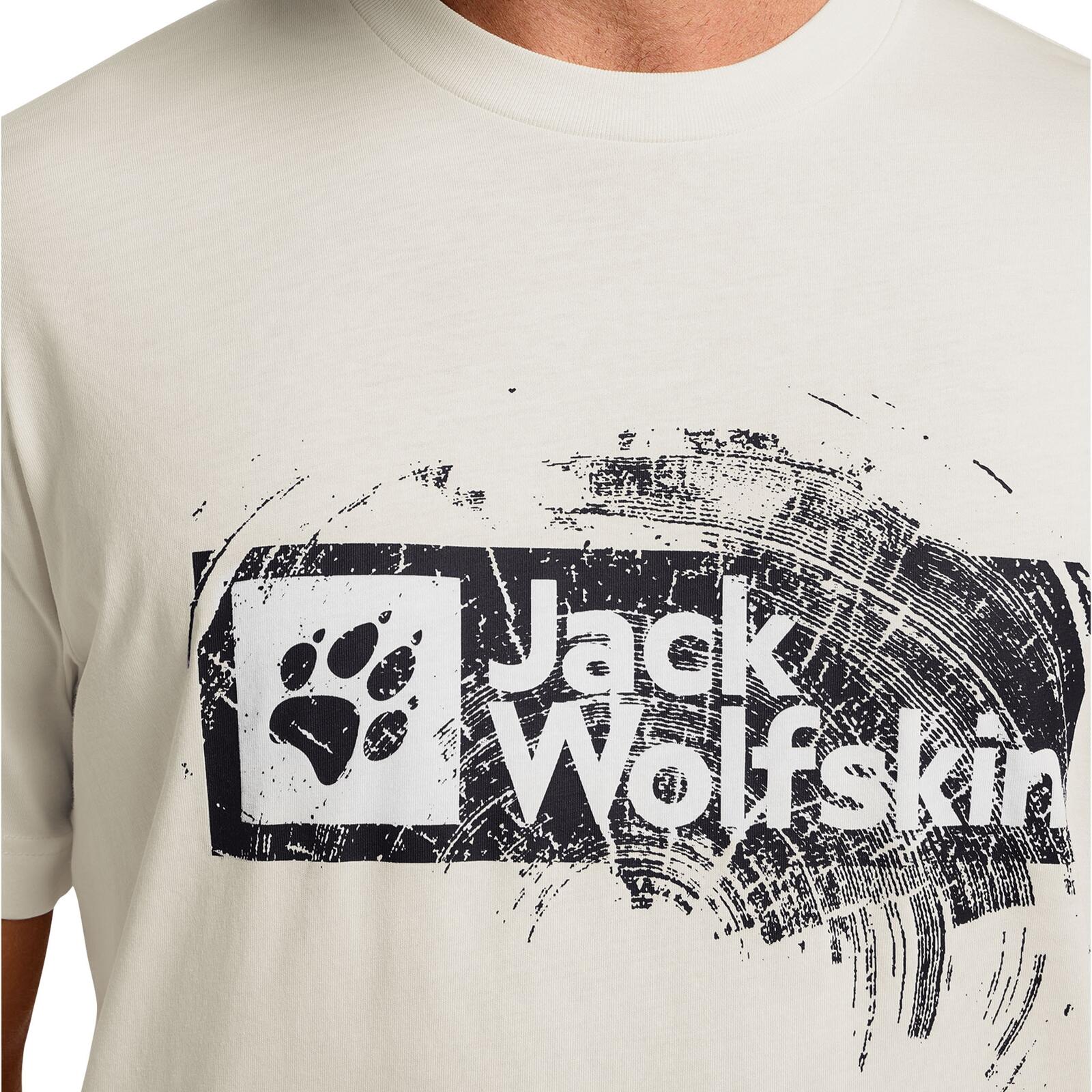 JACK WOLFSKIN Koszulka męska Brand T M wood cotton white-XL 5/7