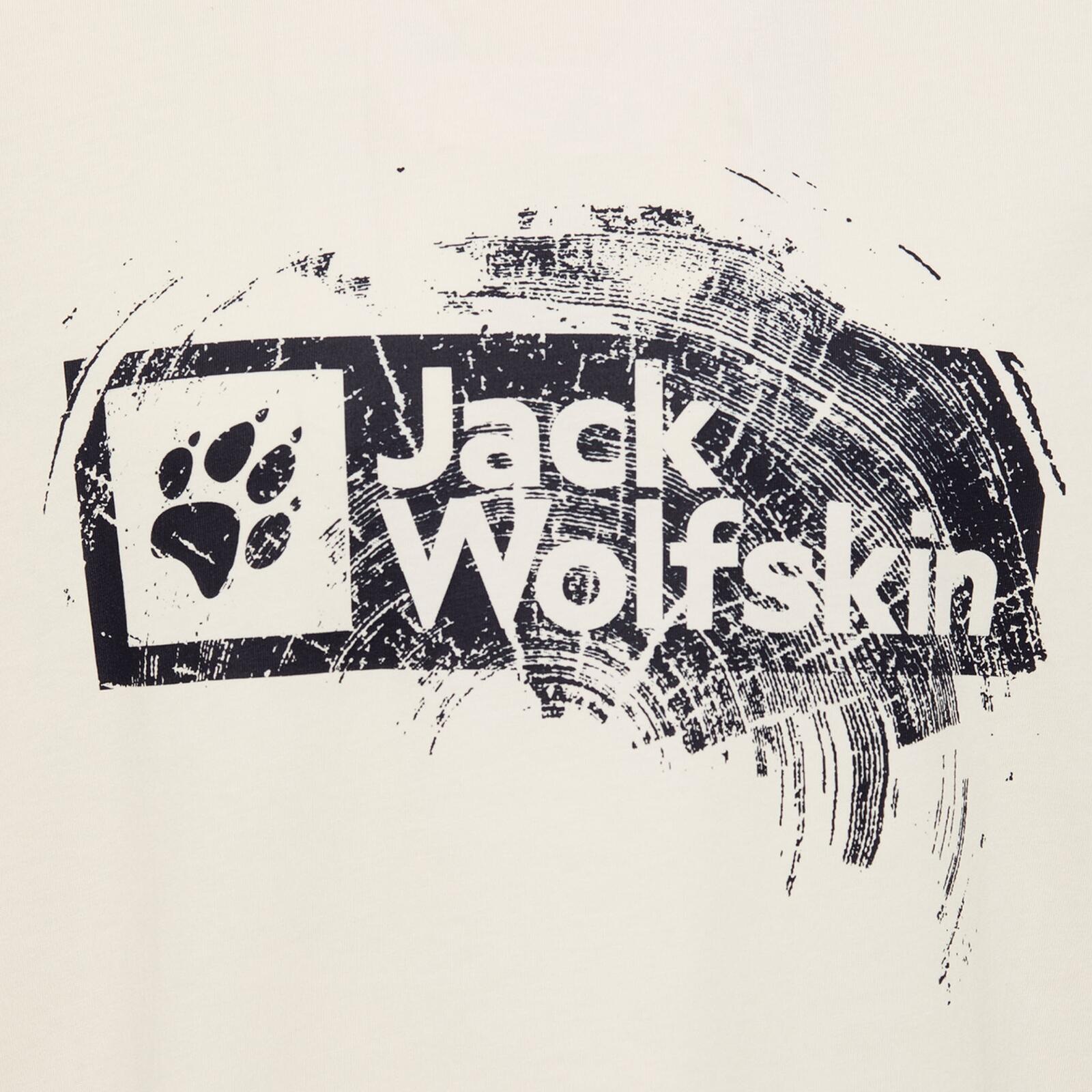 JACK WOLFSKIN Koszulka męska Brand T M wood cotton white-XL 4/7