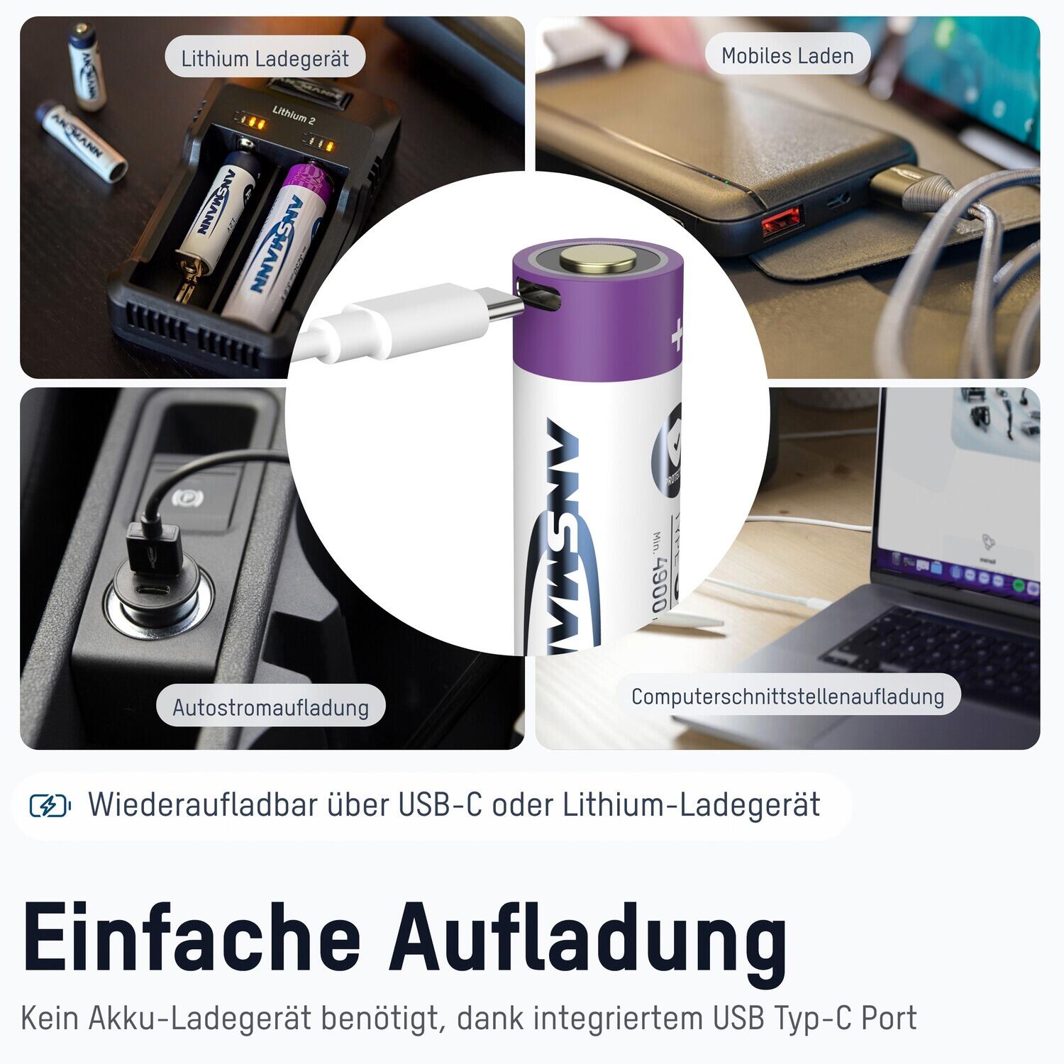 Akku 21700 5000 mAh mit Ladebuchse 6/7