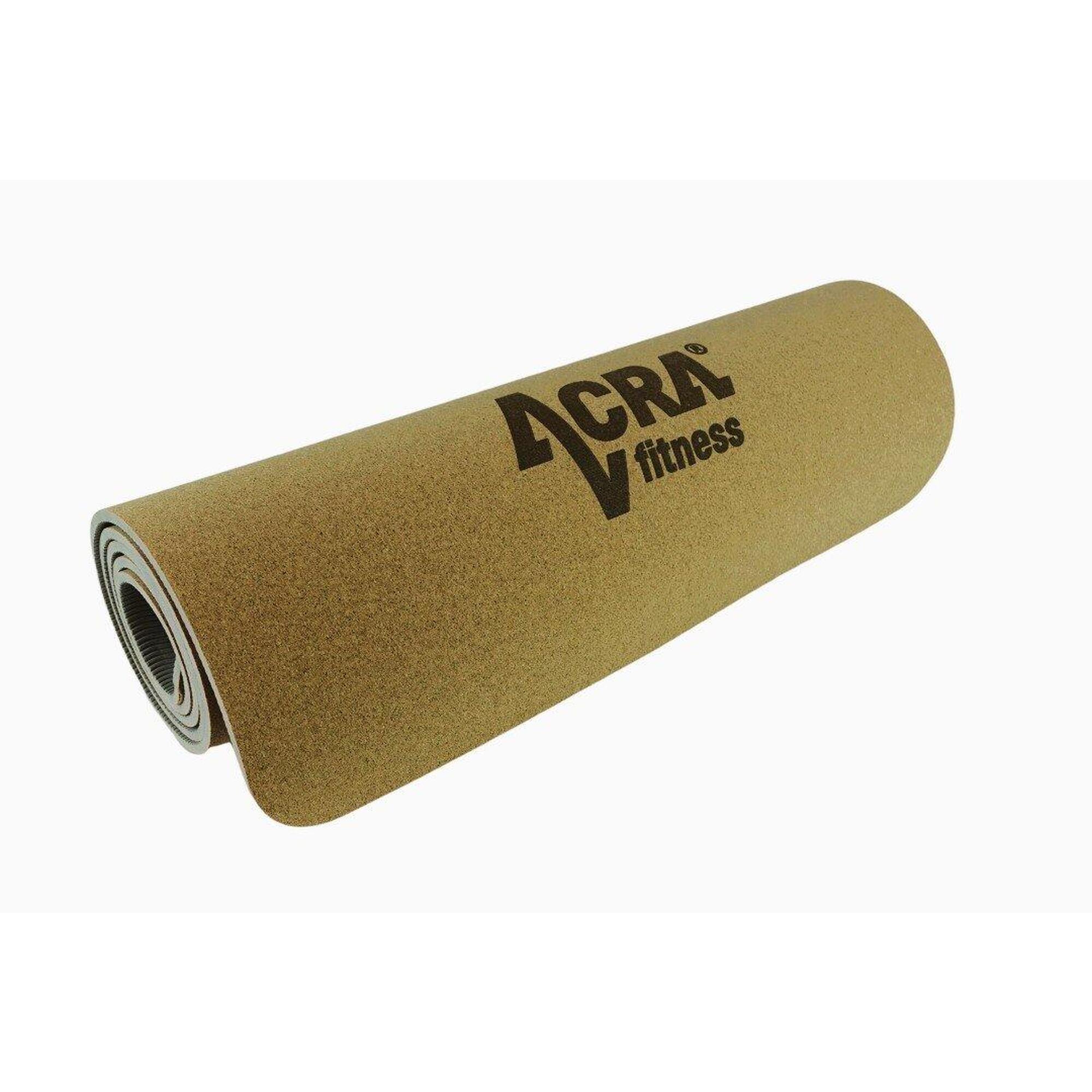 ACRA Korková podložka na jógu - 183cm
