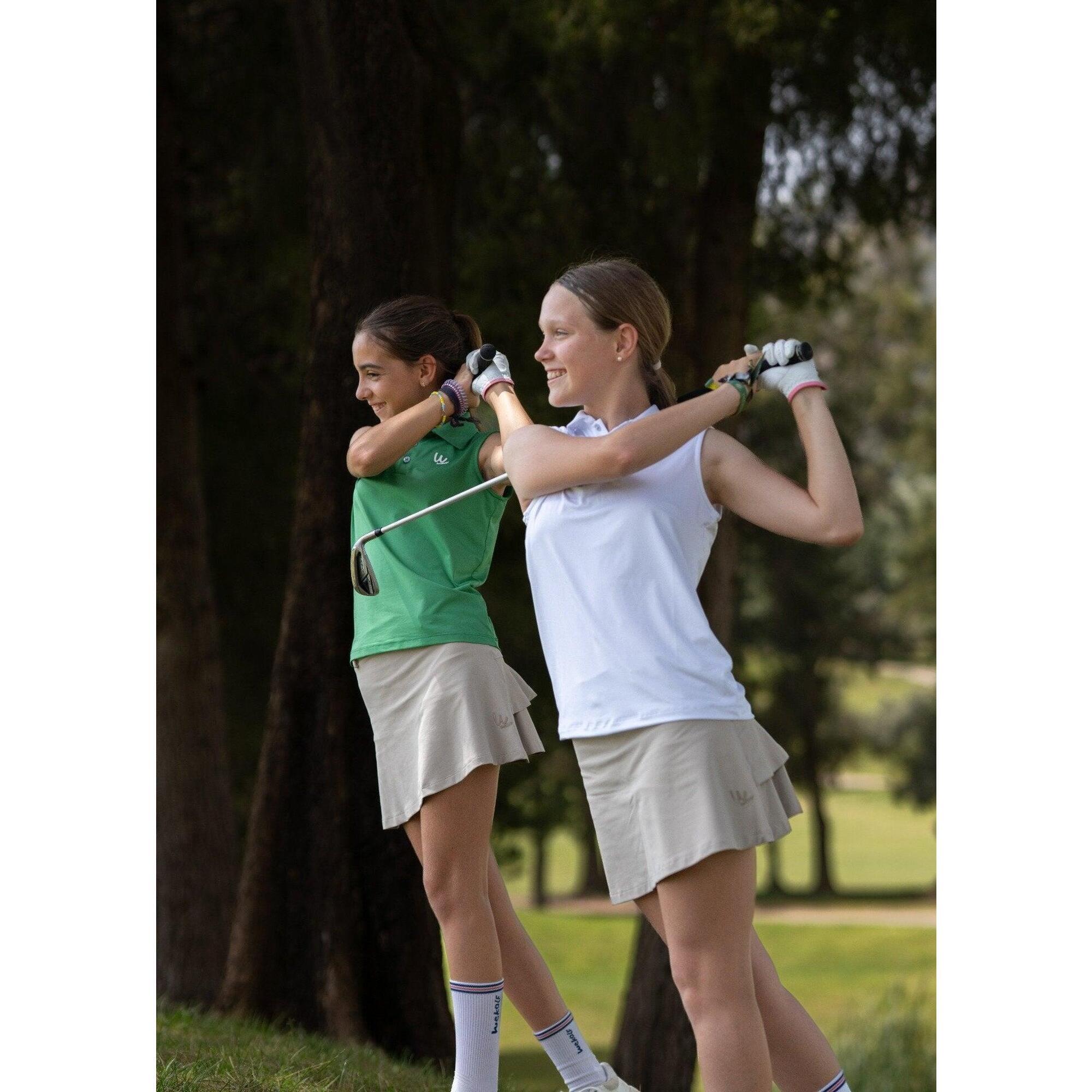 Wekolf - Jupe-culotte De Golf Beige Pour Fille - Jupe Short - Beige - Decathlon