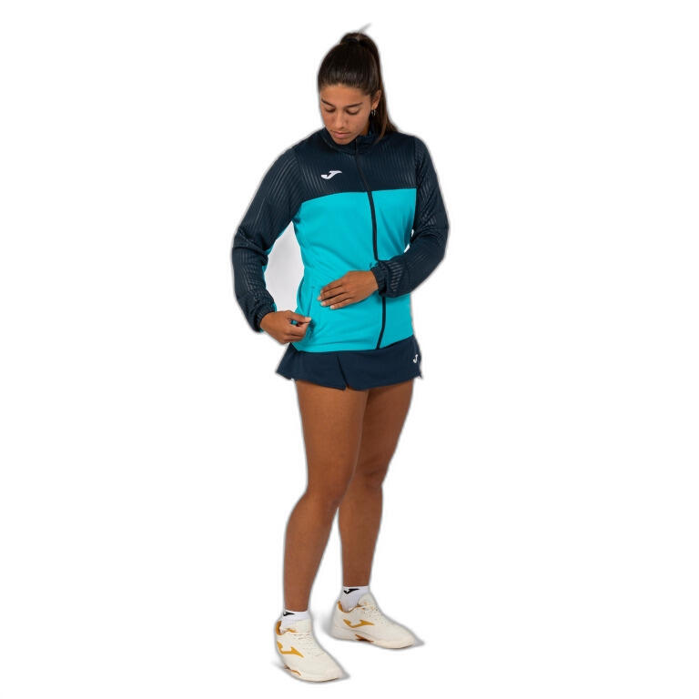 Casaco Padel Mulher Joma Montreal Azul-Turquesa Fluor 3/7