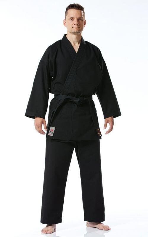 Kimono Bujin Shiro Negru 14oz Tokaido