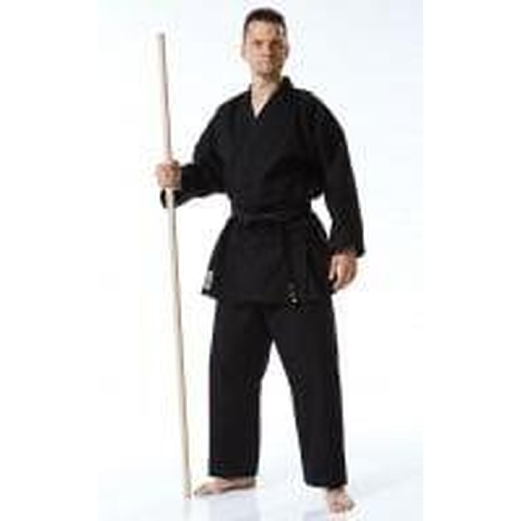 Kimono Bujin Shiro Negru 14oz Tokaido