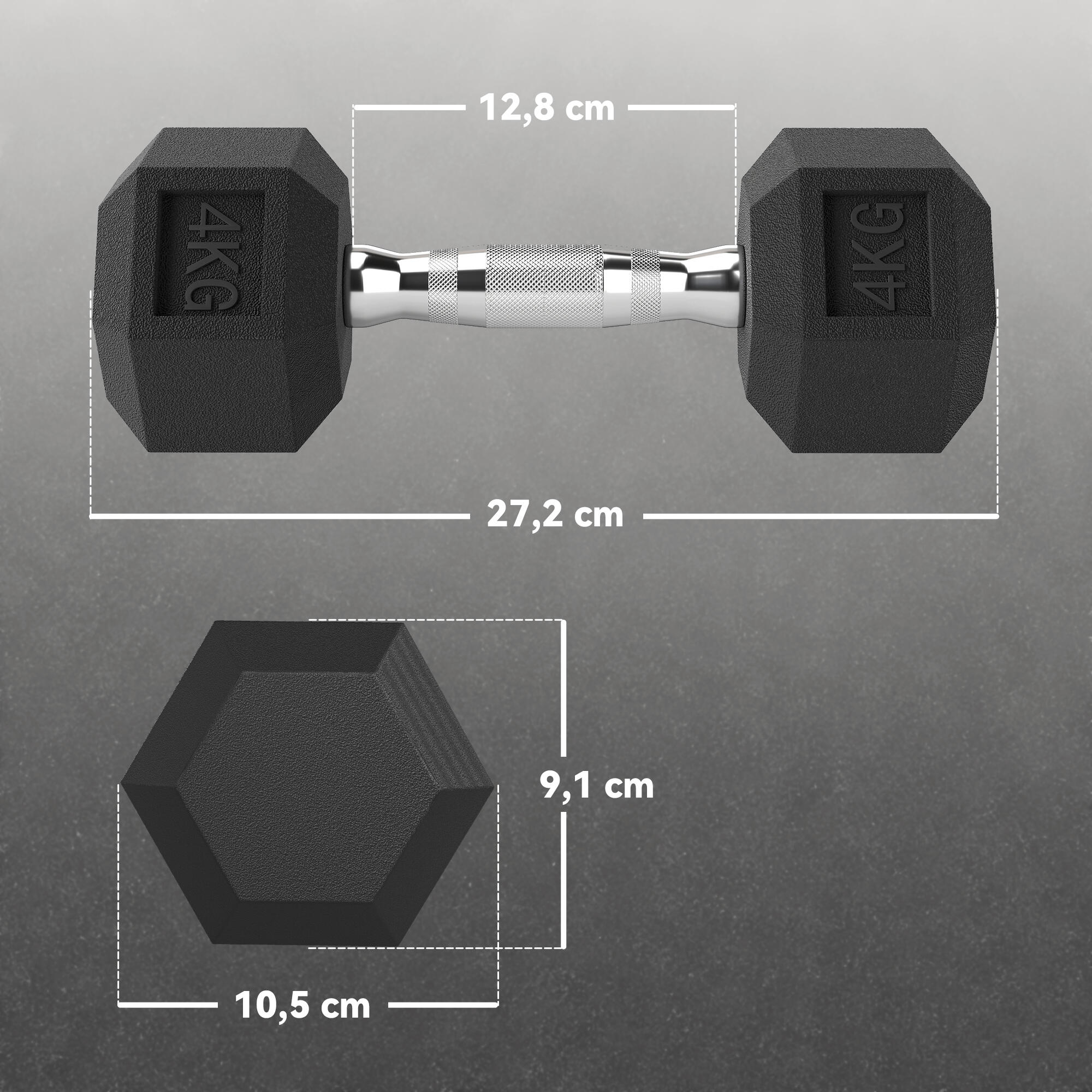 Conjunto de halteres 27,2x10,5 cm preto HOMCOM 3/7