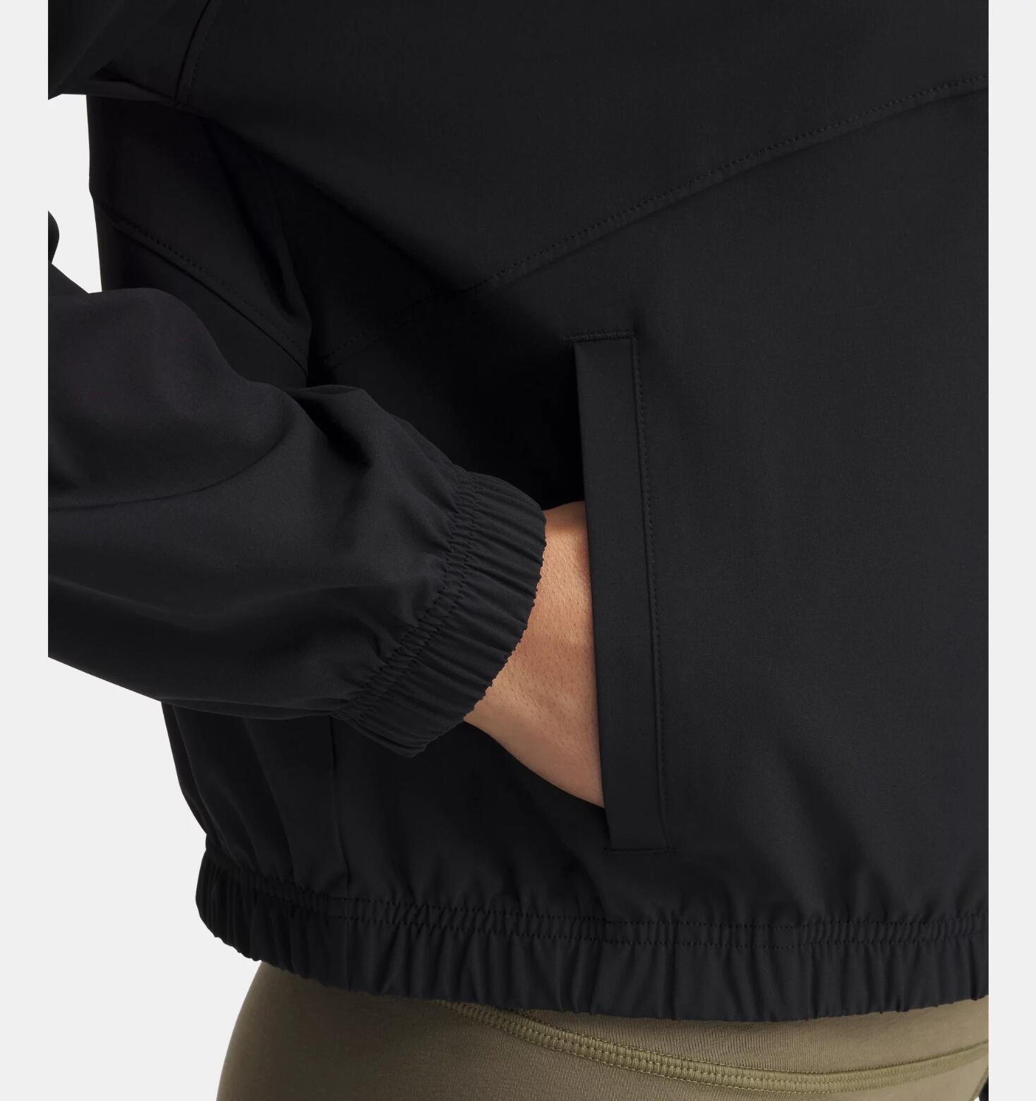 "Rival" Bomberjacke für , Stehkragen Damen Schwarz 3/4