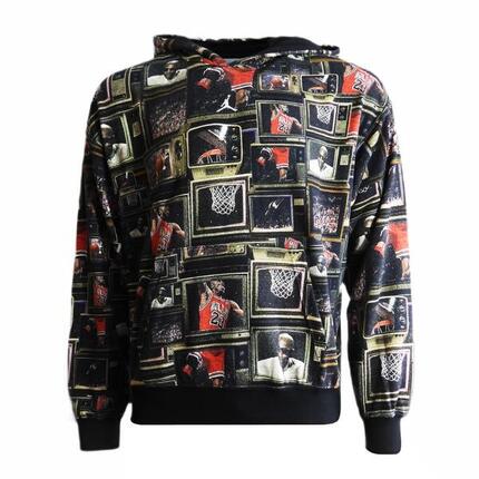 Bluza męska z kapturem Air Jordan Brooklyn Fleece Printed Pullover HV0552-010