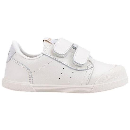 Igor Tennis barefoot enfant - Cuir blanc, scratch