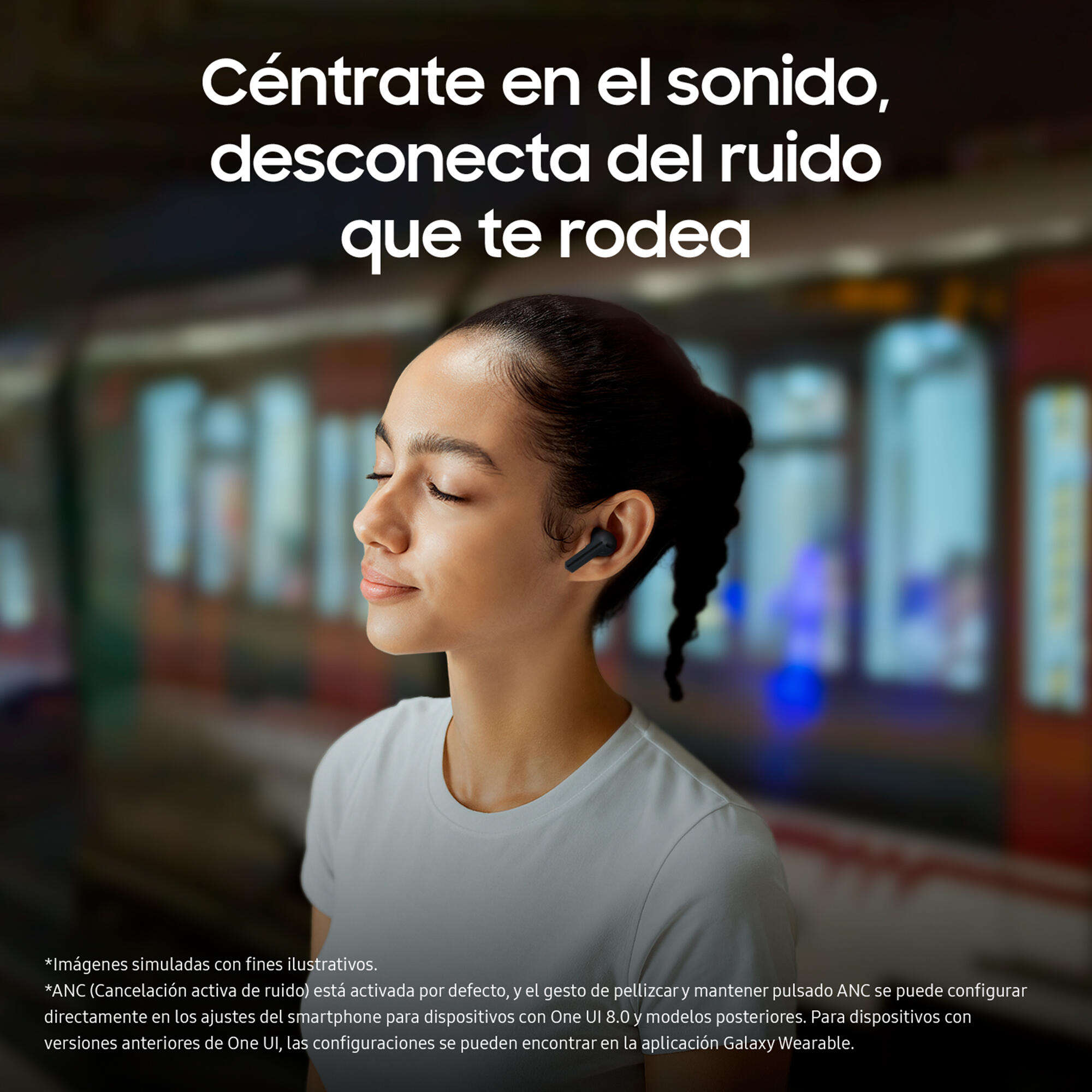 Galaxy Buds3 Fe Auriculares Samsung Negros Con Cancelación Activa De Ruido 3/6