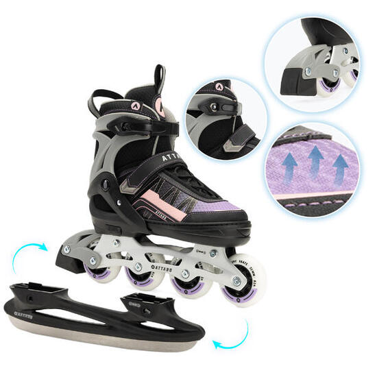 Łyżworolki dziecięce ATTABO Bladeroll 2 w 1 regulowane