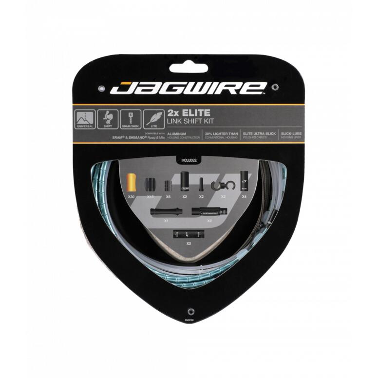 Jagwire Elite Link Shift Gear Cable Kit 2x Celeste