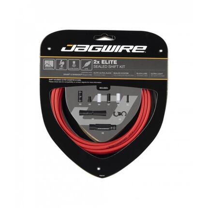 Kit Câbles et Gaine Jagwire 2x Elite Sealed Shift Kit Rouge