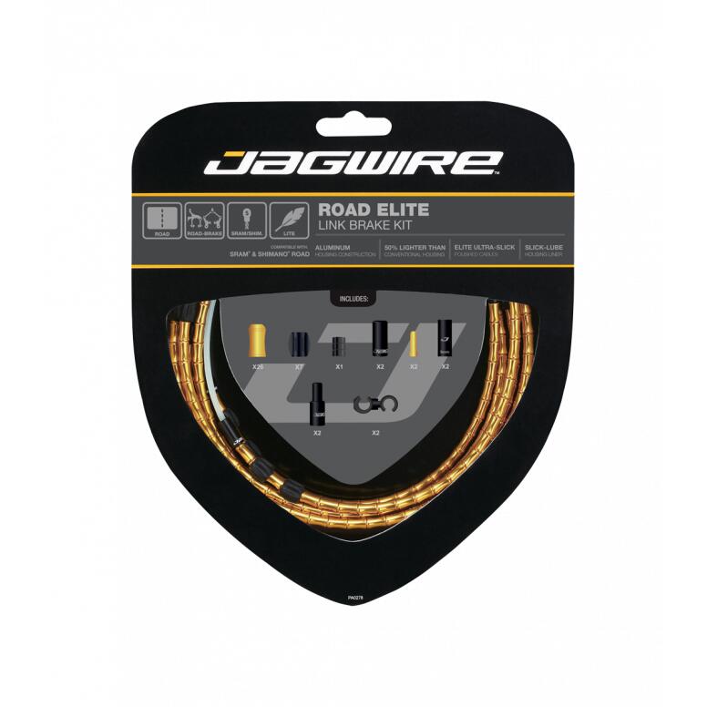 Jagwire Elite Link Road Brake Cable Kit Gold