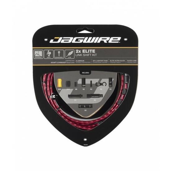 Jagwire 2x Elite Link Shift Kit Red