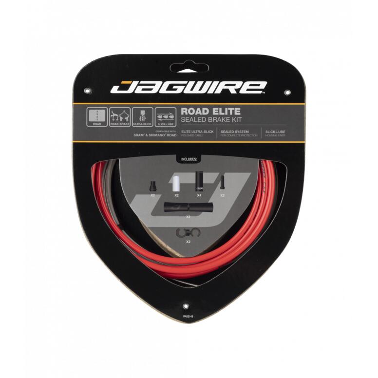 Jagwire Elite Sealed Road Brake Cable Kit - Red