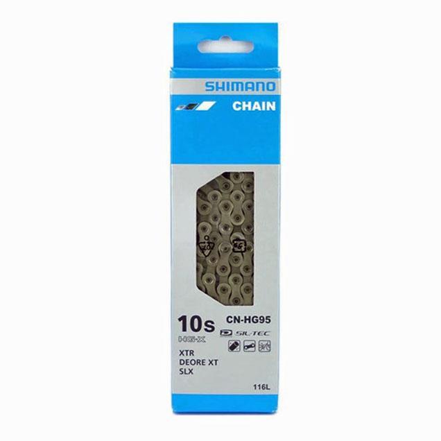 Cadena Shimano HG95 de 10 velocidades y 116 eslabones 2/4