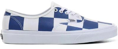 Glemo authentic check leren sneakers blauw/wit maat 39