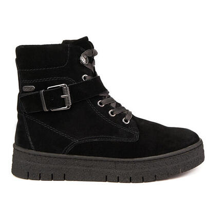 MARCO TOZZI ZLN 0531 schwarze Veloursleder‑Stiefel, gefüttert.