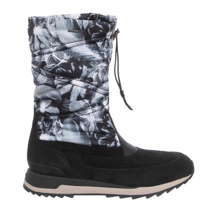 GEOX bottes de neige femme cuir véritable, motif floral