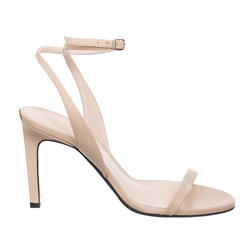 Sandales femme Calvin Klein cuir beige/gris fumé, talon 9 cm, 37