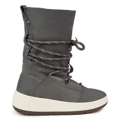 ECCO Dark Shadow damskie buty śniegowe ze skóry, szare