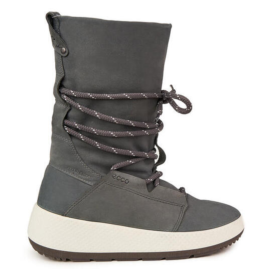 ECCO Dark Shadow damskie buty śniegowe ze skóry, szare