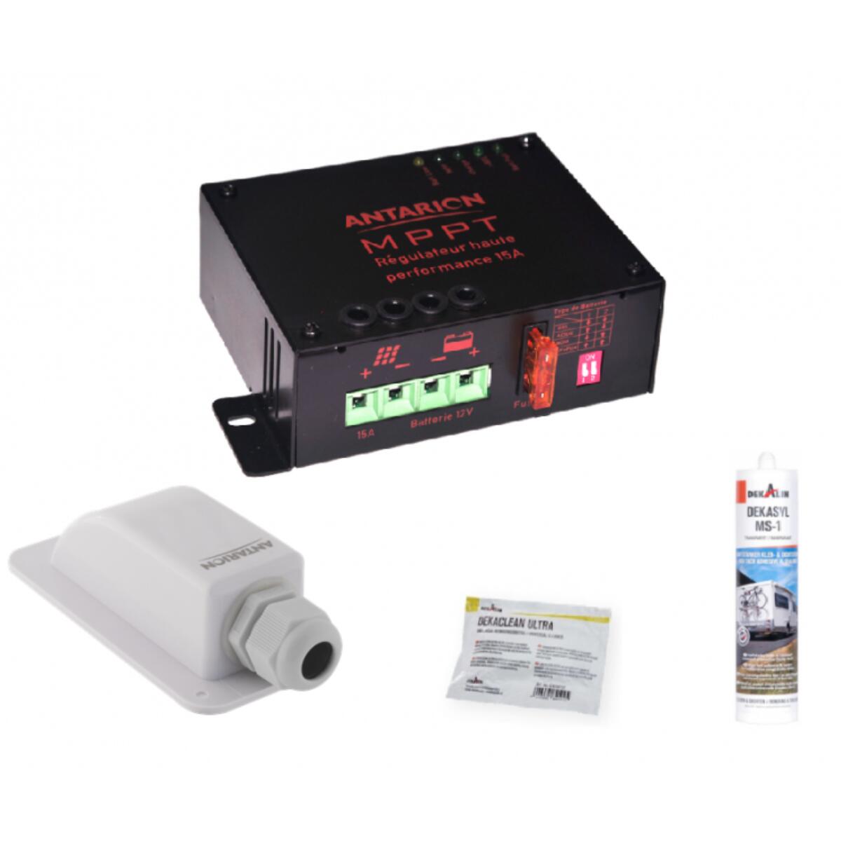 ANTARION Blister de pose solaire  Régulateur MPPT 15A Simple sortie 1/2