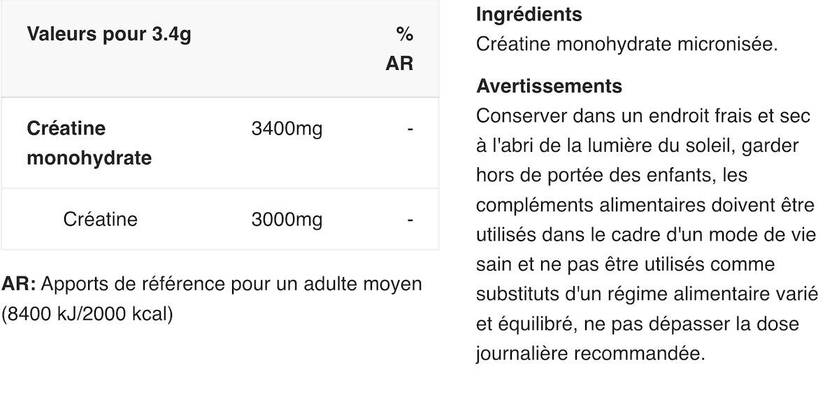 Créatine monohydrate - My Monohydrate - Saveur neutre 300g 2/2