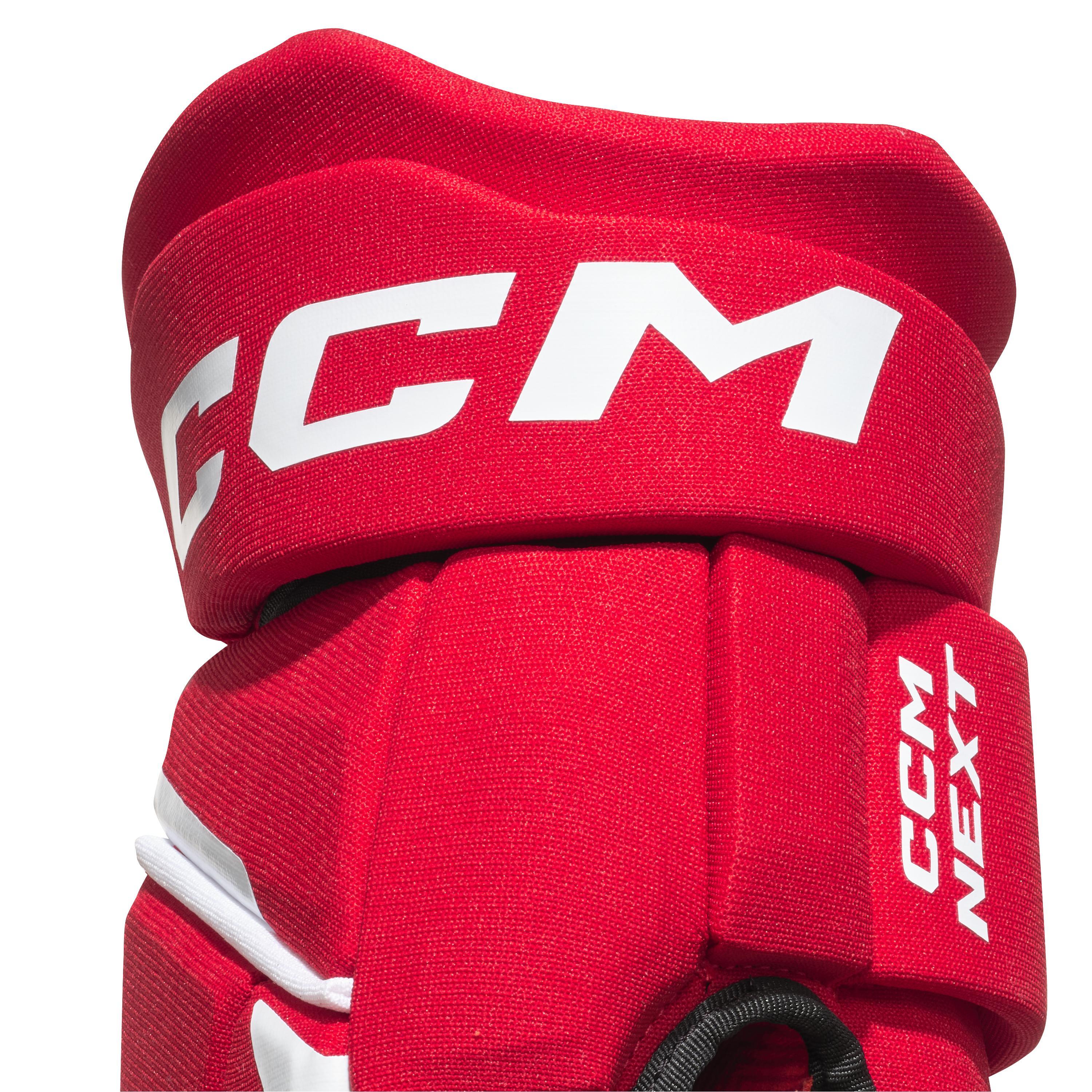 Next - IJshockeyhandschoenen - Kinderen - Rood - Wit - 12" 5/7