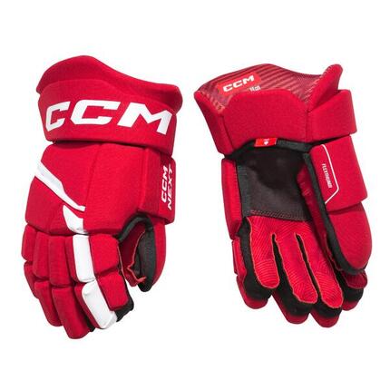 NEXT - Eishockeyhandschuhe - Erwachsene - Schwarz - Weiß -