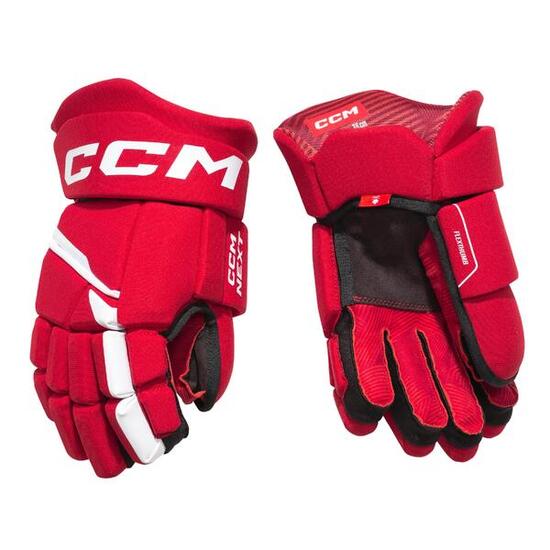 NEXT - Eishockeyhandschuhe - Erwachsene - Schwarz - Weiß -