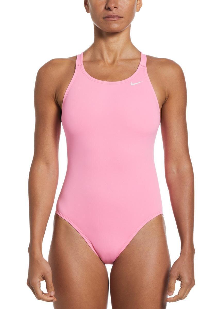 Maiô nike hydrastrong solid fastback - rosa - tamanho 38