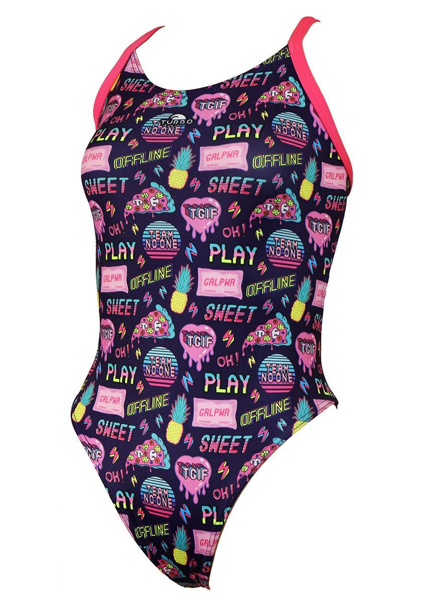 Maillot de bain Turbo Love Pizza - Rose Taille 30 2/6