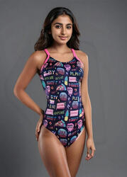 Maillot de bain Turbo Love Pizza - Rose Taille 30