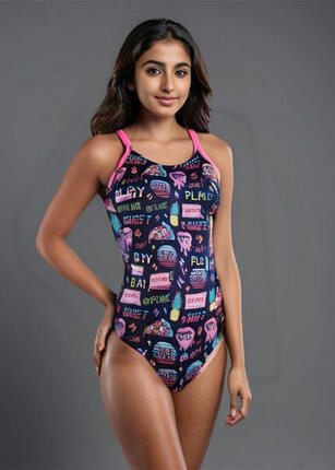 Maillot de bain Turbo Love Pizza femme - Rose taille 42