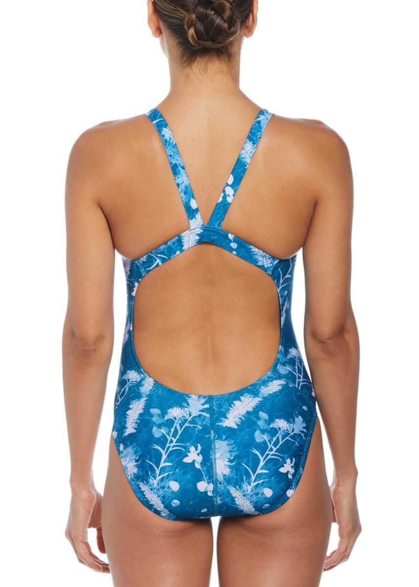 Maillot de bain une pièce Nike Hydrastrong Multi Print - Bleu 30 2/6