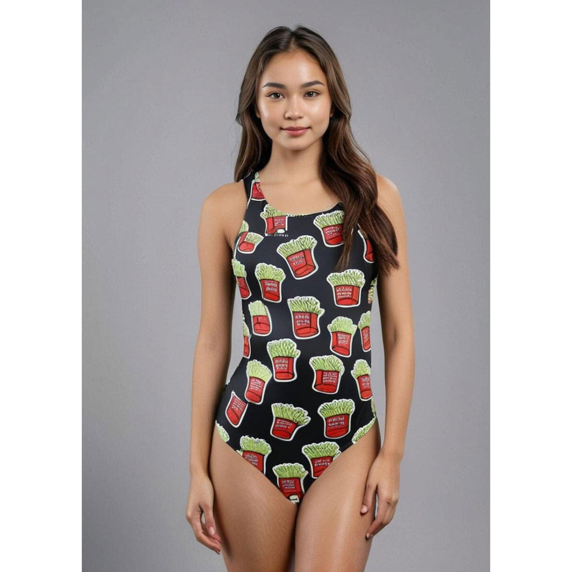 Turbo - Maillot De Bain Turbo Fries - Jaune Taille 30 - Maillot De Bain 1 Pièce - Jaune - 30 - Decathlon