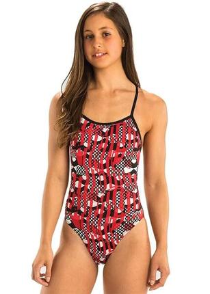 Maillot de bain Dolfin Reliance Veyron dos en V - Rouge - Taille 30